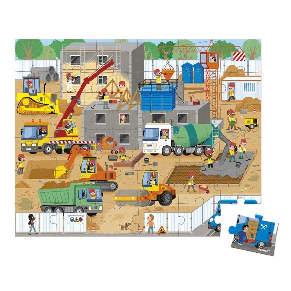 Janod - Puzzelkoffer de bouwplaats - Afbeelding 3