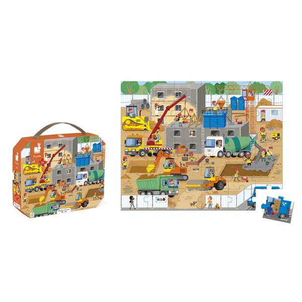 Janod - Puzzelkoffer de bouwplaats - Afbeelding 2