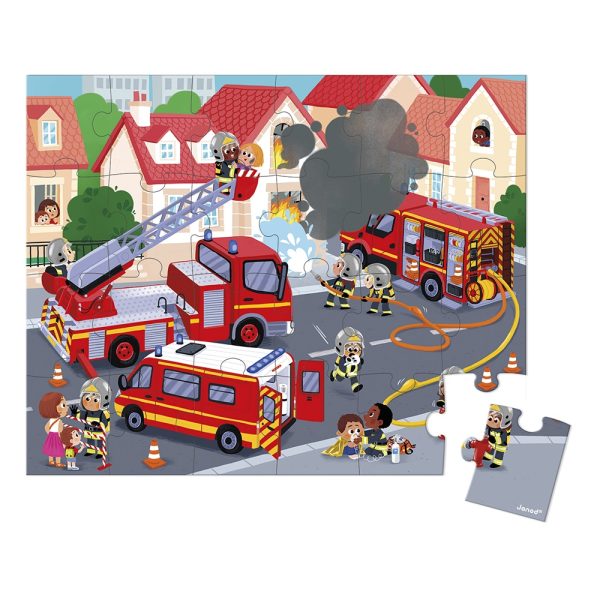 Janod - Puzzelkoffer De Brandweer - Afbeelding 3