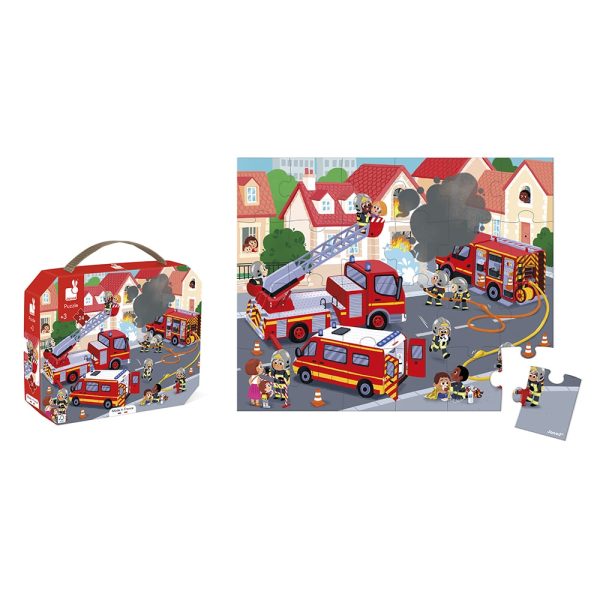 Janod - Puzzelkoffer De Brandweer - Afbeelding 2