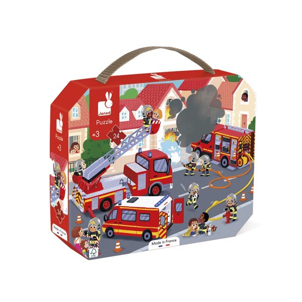 Janod - Puzzelkoffer De Brandweer