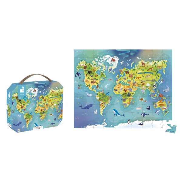 Janod - Puzzelkoffer - De wereld - Afbeelding 3