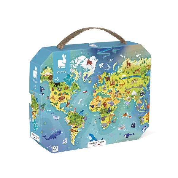 Janod - Puzzelkoffer - De wereld - Afbeelding 2
