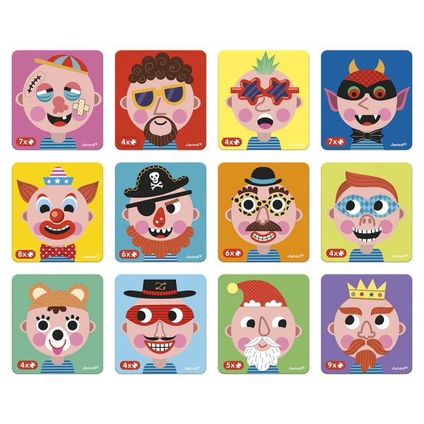 Janod Magnetibook - Crazy faces jongens - Afbeelding 3