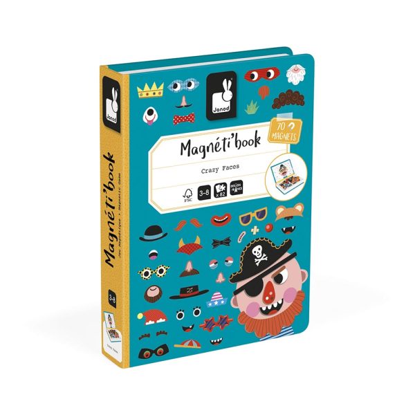 Janod Magnetibook - Crazy faces jongens - Afbeelding 2