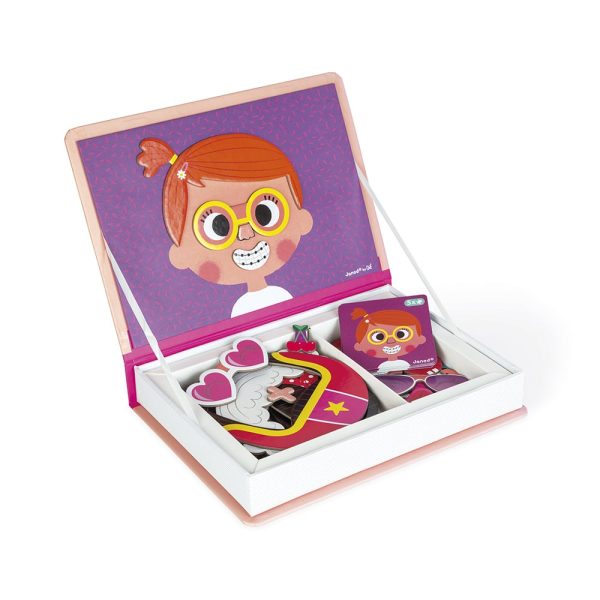Janod Magnetibook - Gekke gezichten meisjes - Afbeelding 6