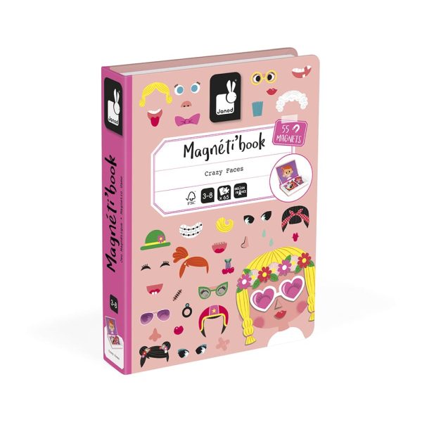Janod Magnetibook - Gekke gezichten meisjes - Afbeelding 2