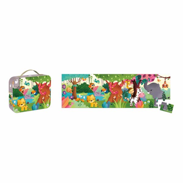 Janod - Puzzelkoffer Panorama Jungle - Afbeelding 3
