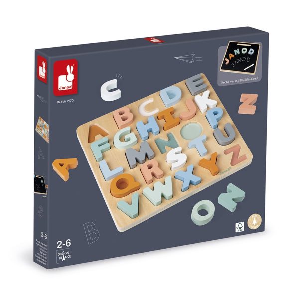 Janod Sweet Cocoon - Alfabet puzzel én Krijtbord - Afbeelding 10