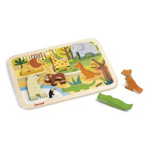 Janod Chunky Puzzel – Dierentuindieren