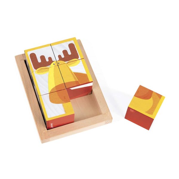 Janod Zigolos – Blokkenpuzzel bosdieren - Afbeelding 4