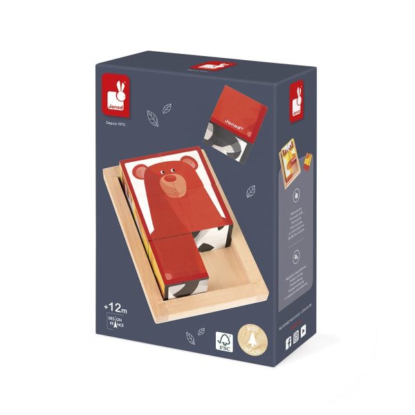 Janod Zigolos – Blokkenpuzzel bosdieren - Afbeelding 2