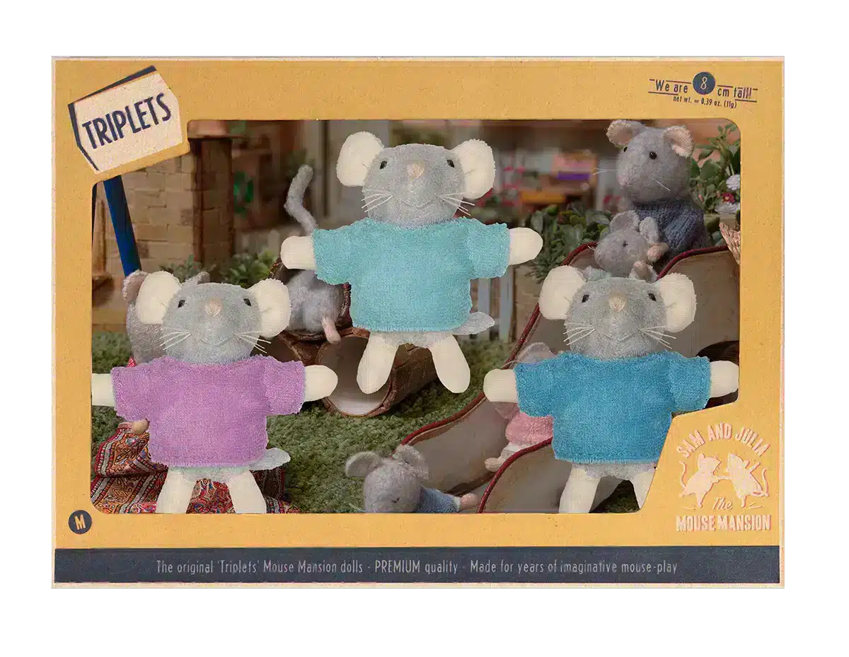 Het muizenhuis, Pluche: Knuffelmuizen de drieling