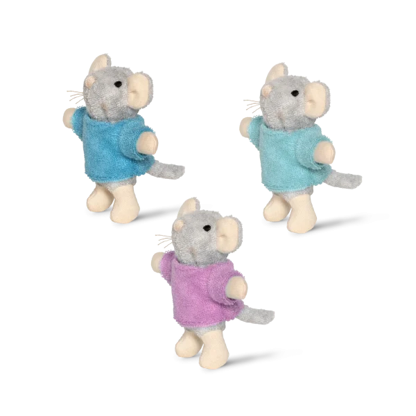Het muizenhuis, Pluche: Knuffelmuizen de drieling - Afbeelding 2