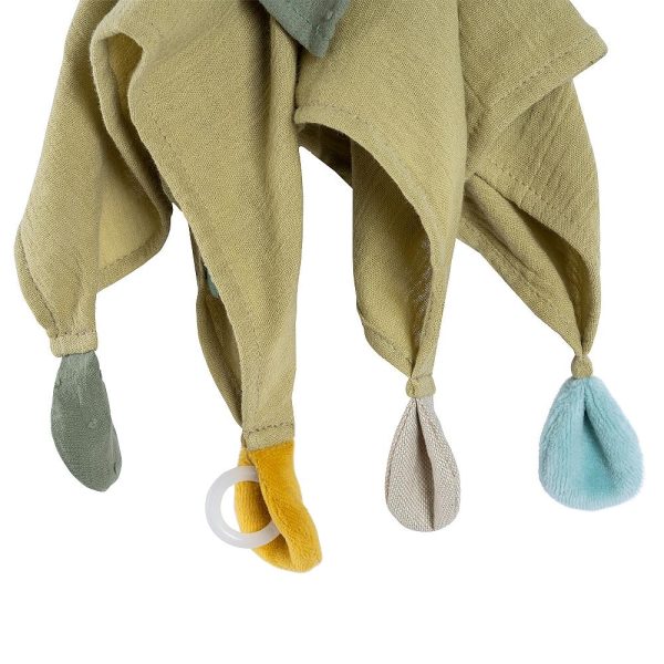 Fehn NATUR Knuffeldoek Beer met fopspeenbevestiging - Afbeelding 5