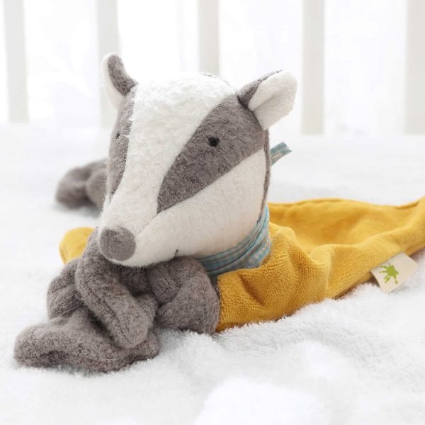 Knuffeldoek/Lappopje Badger Green - Afbeelding 5