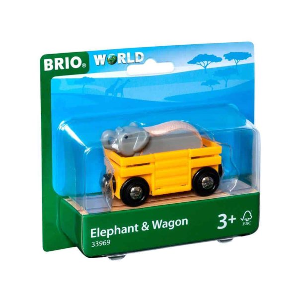 Safari wagon met Olifant