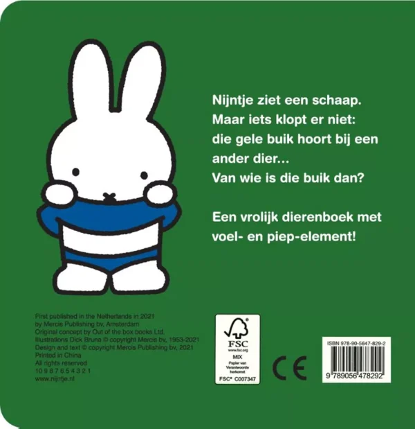 Voelboek: Nijntje voelboek dieren. 1+ - Afbeelding 2