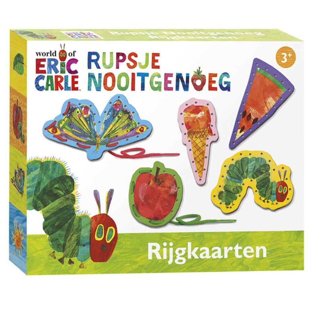 Rupsje Nooitgenoeg rijgkaarten. 3+