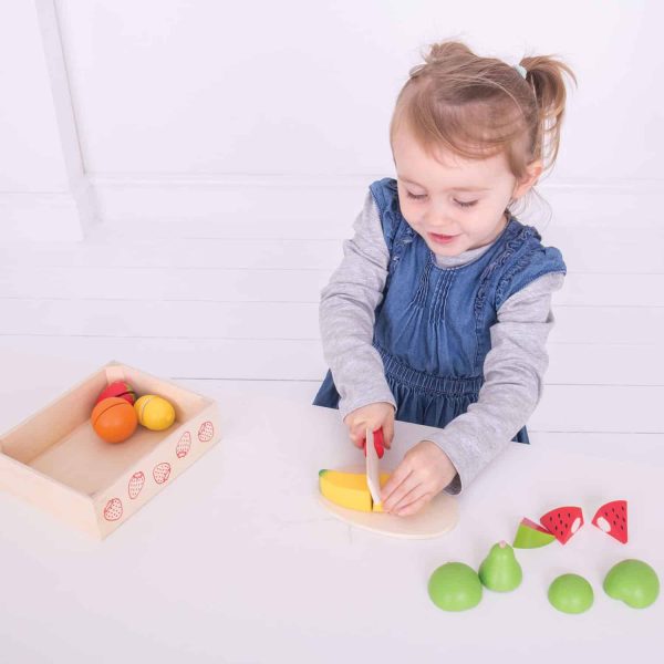 Bigjigs Houten Kistje met Snijfruit - Afbeelding 2