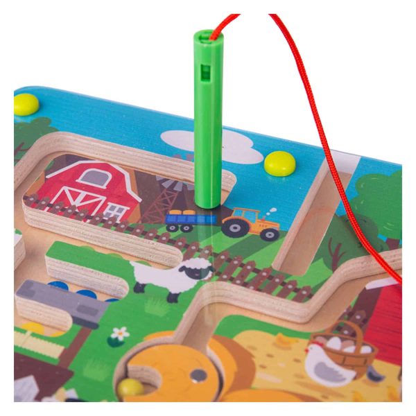 Bigjigs Magnetische Doolhof Spel - Boerderij - Afbeelding 2