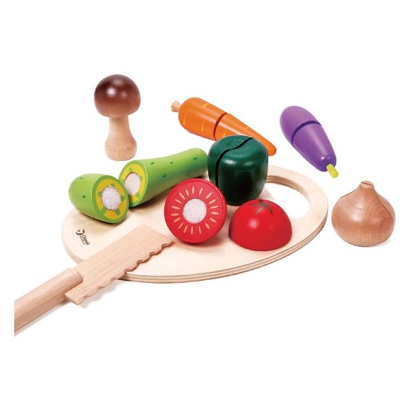 Classic World Houten Snijgroenten met Mes en Snijplank - Afbeelding 3
