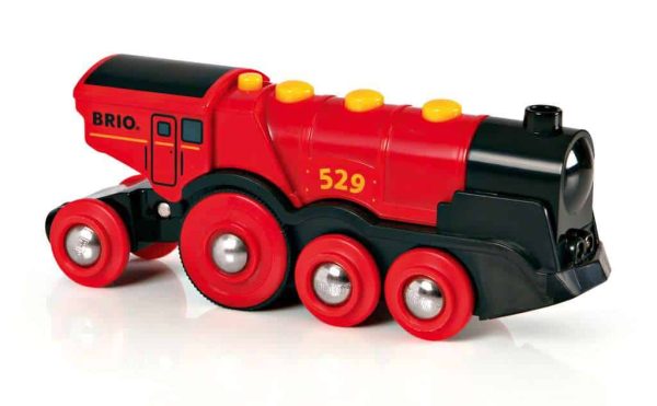 Rode locomotief op batterijen - Afbeelding 3