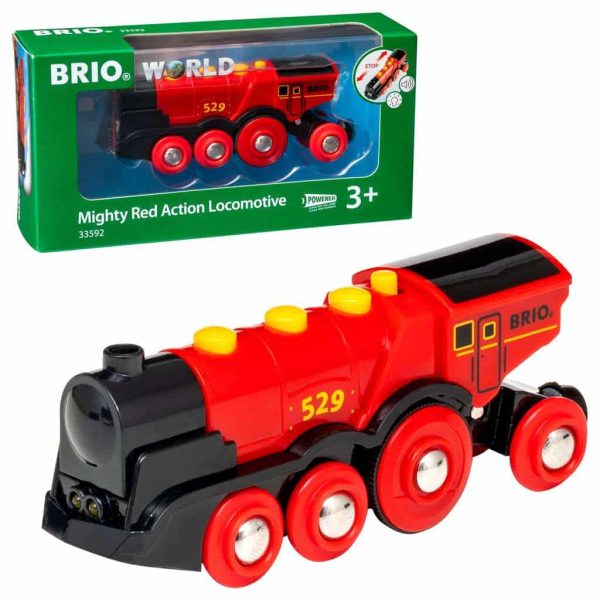 Rode locomotief op batterijen - Afbeelding 4