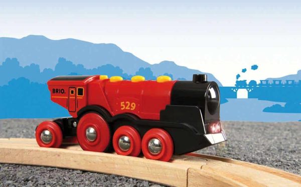 Rode locomotief op batterijen - Afbeelding 5