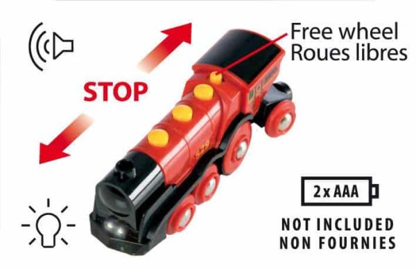 Rode locomotief op batterijen - Afbeelding 6