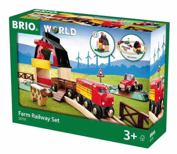 Treinset met boerderij