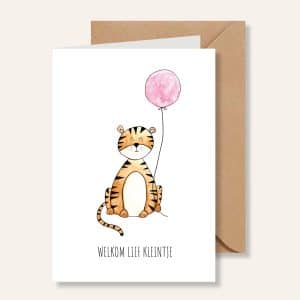 Kaartje – Welkom lief kleintje tijgertje