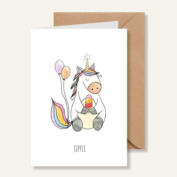 Kaartje - Unicorn Jippie