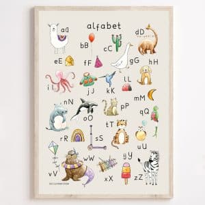 Alfabet poster – schooleditie – 50 x 70 cm