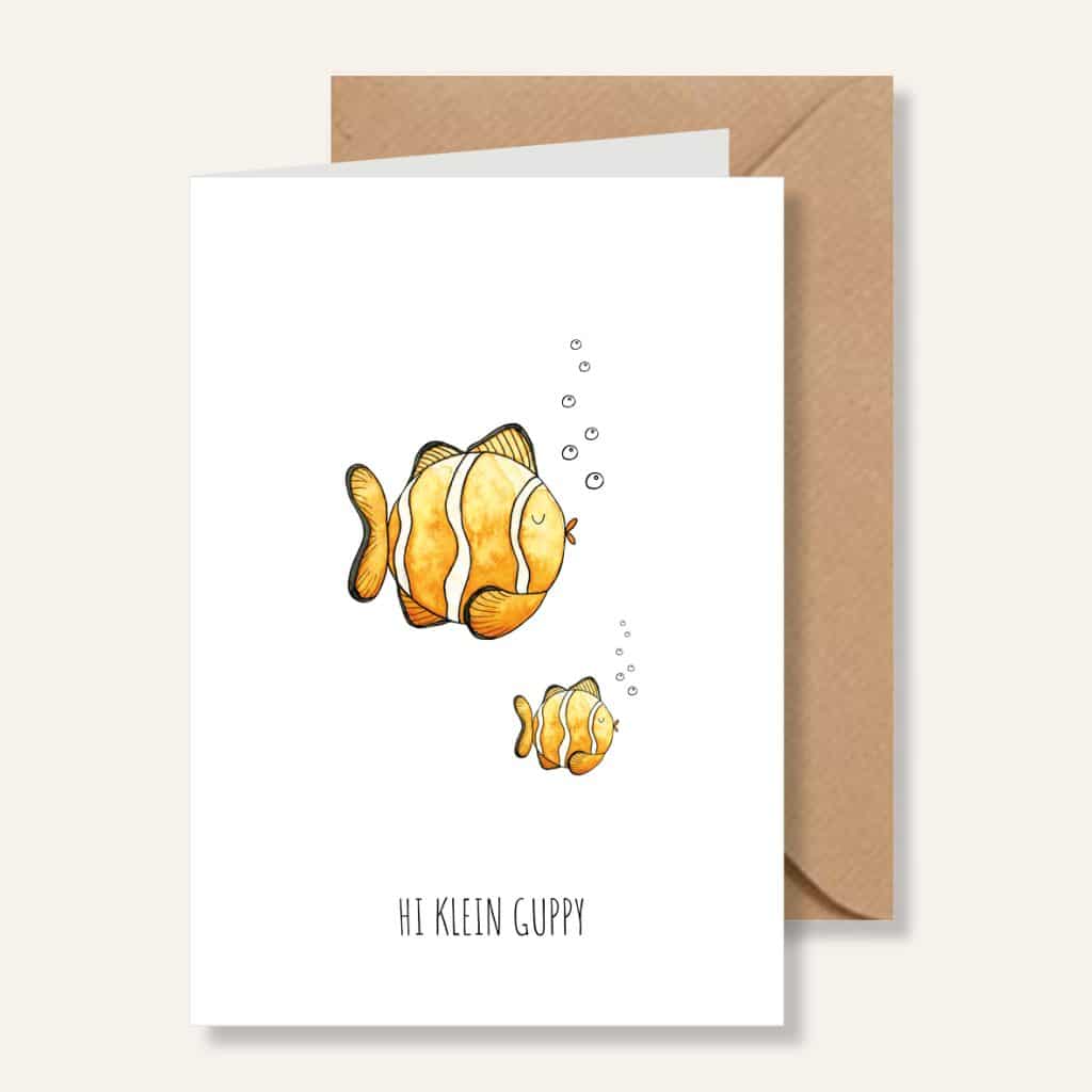 Kaartje - Hi klein guppy