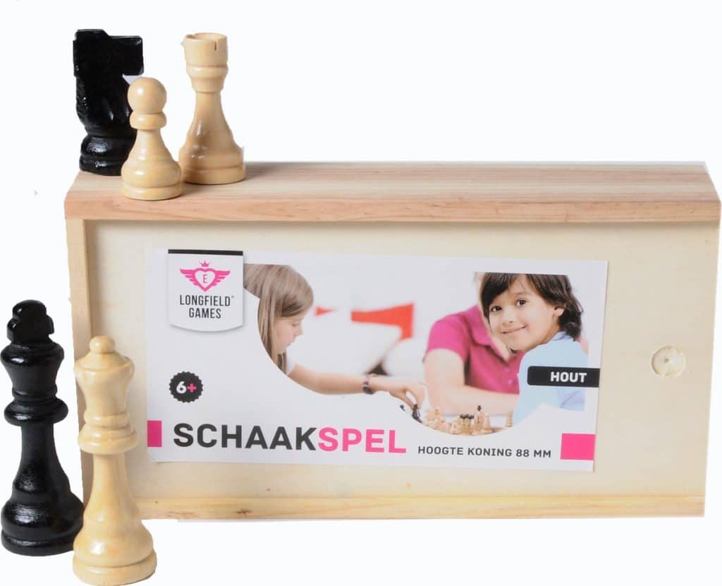 Schaakstenen hout 88 mm