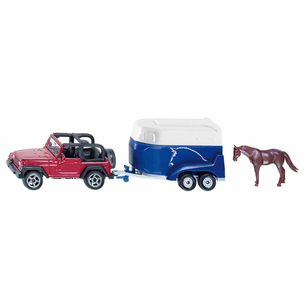 Jeep met paardentrailer