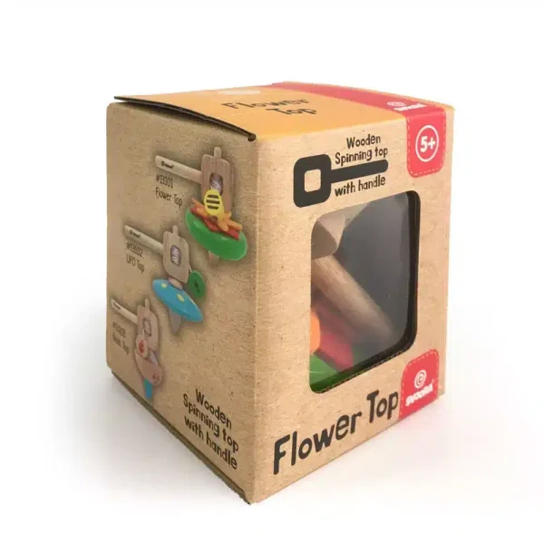Houten tol, Bloem. 5+ - Afbeelding 2