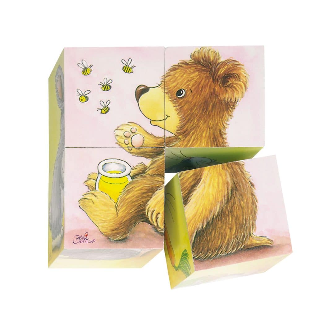 houten blokpuzzel babydieren