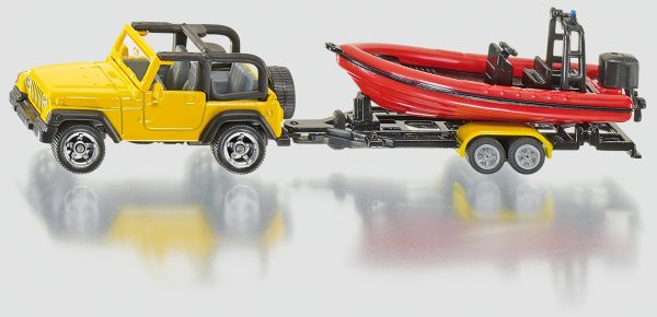 Jeep met aanhanger + boot - Afbeelding 2