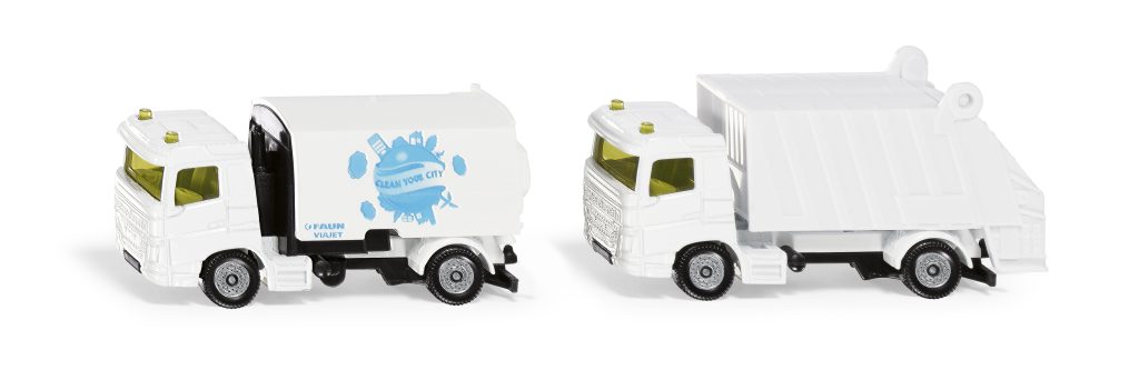 Vuilniswagen met veger