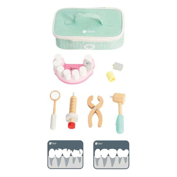 Classic World Houten Tandarts Set in Opbergtas - Afbeelding 5