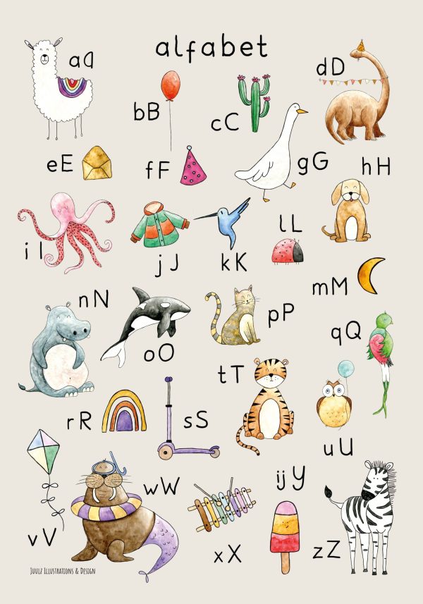 Alfabet poster - schooleditie - 50 x 70 cm - Afbeelding 6