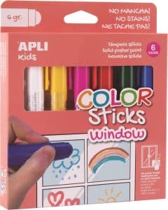 APLI – Color stick voor raam 6 kleuren