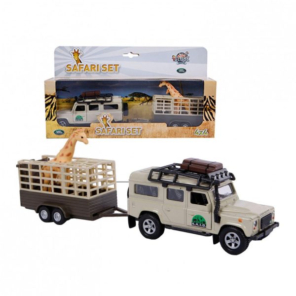 Land Rover met giraffe-trailer - Afbeelding 2