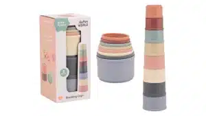 Bioplastic: Happy world 8 stapelbekers