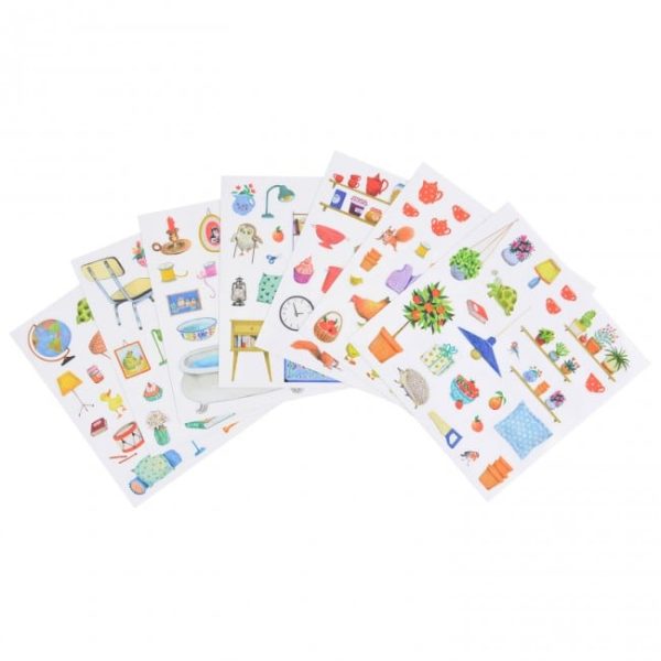 Moulin Roty Kleurboek / Stickerboek, La Grande Famille - Afbeelding 4