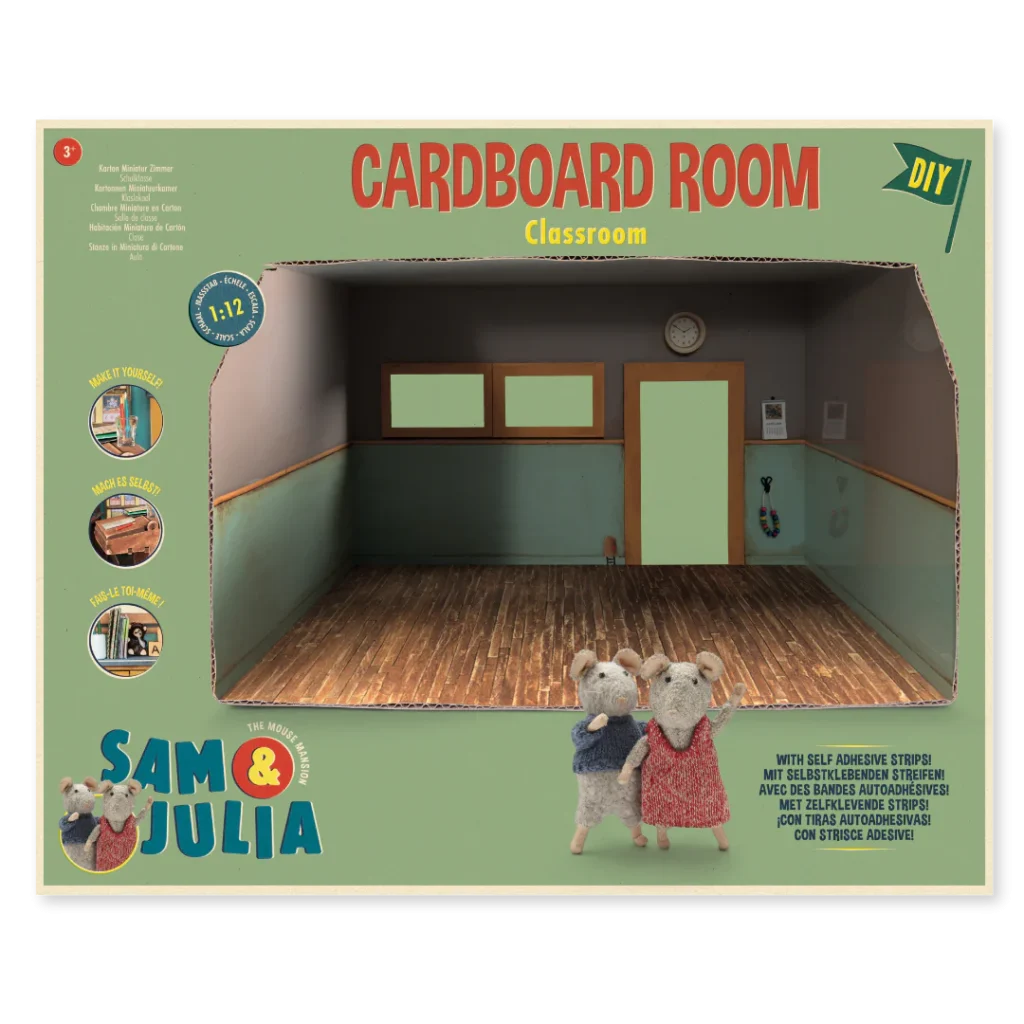 Kartonnen Miniatuur Klaslokaal