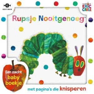 Rupsje Nooitgenoeg – stoffen boekje in cadeaudoos