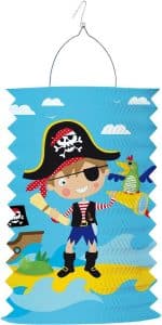 Amscan Lantaarn Lampion Piraat Jongens 28 Cm Papier Blauw
